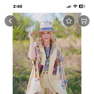 Chic Patchwork Pantsuit in Cream